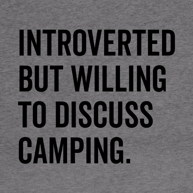 Introverted But Willing to Discuss Camping by Frank Ring