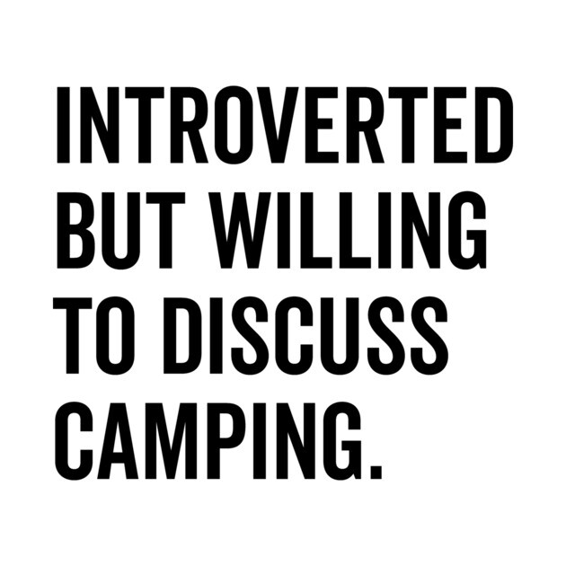 Introverted But Willing to Discuss Camping by Frank Ring