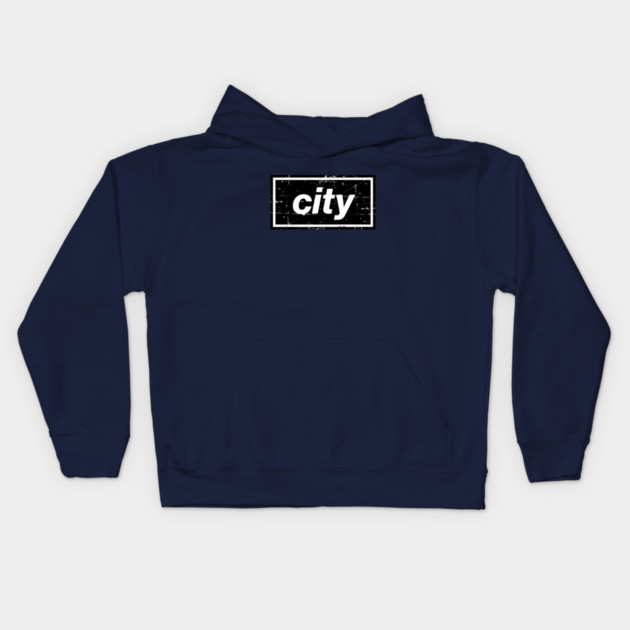 The Black City Football Oasis Indie Music Manchester Kids Hoodie by Butter Creative