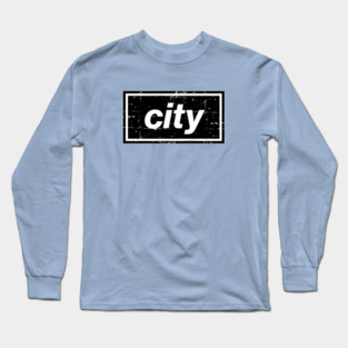 The Black City Football Oasis Indie Music Manchester Long Sleeve T-Shirt