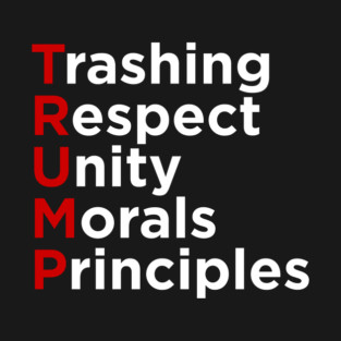 Trashing Respect Unity Morals Principles T-Shirt