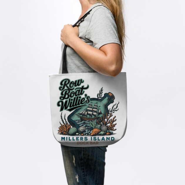 Row Boat Willies Dock Bar Millers Island Sparrows Point Inlet Glass in a Bottle by Joaddo