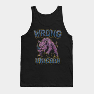 Angry Pink Rhino Tank Top