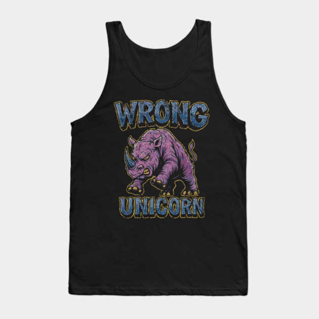Angry Pink Rhino Tank Top by Wrongteeshirt