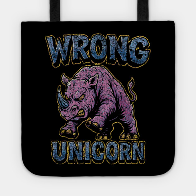 Angry Pink Rhino Tote by Wrongteeshirt
