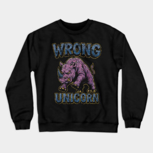 Angry Pink Rhino Crewneck Sweatshirt