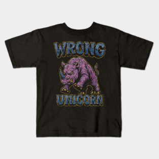 Angry Pink Rhino Kids T-Shirt