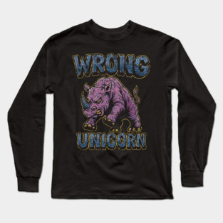 Angry Pink Rhino Long Sleeve T-Shirt