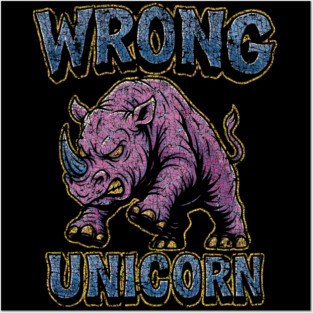 Angry Pink Rhino Posters and Art