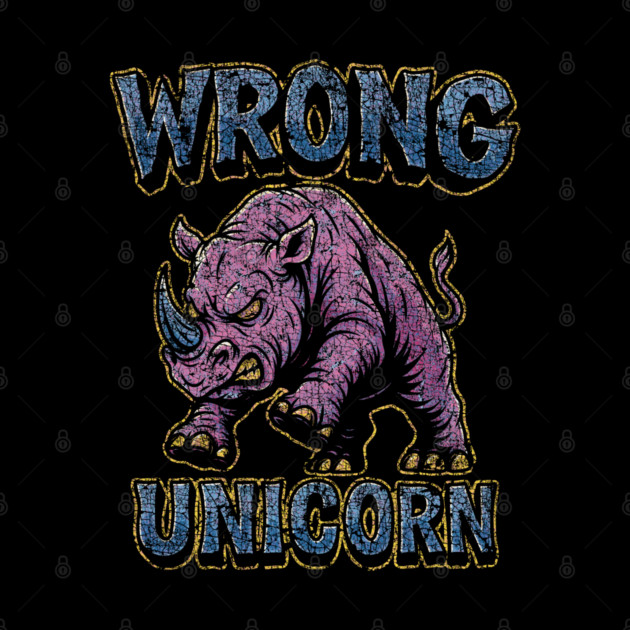 Angry Pink Rhino by Wrongteeshirt