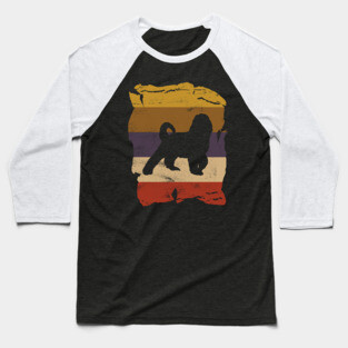 Bernedoodle Distressed Vintage Retro Silhouette Baseball T-Shirt
