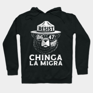 Chinga La Migra - 8647 Subtle Anti Trump Hoodie