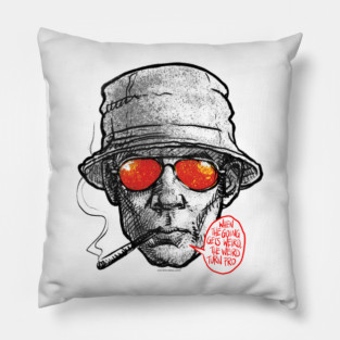 Hunter S Thompson, Gonzo, Raoul Duke Pillow