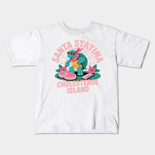 Santa Statina Cholesterol Island Funny Kids T-Shirt