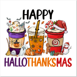 Happy Hallothanksmas Coffee Posters and Art