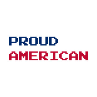 Proud American Pixel Gamer Style design T-Shirt