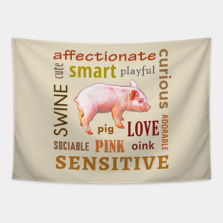Baby Pig Tapestry
