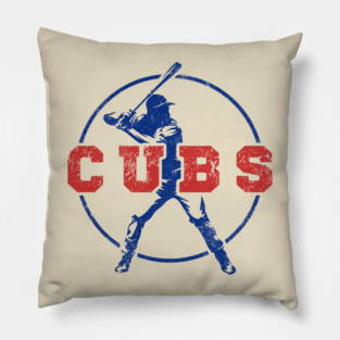 Vintage Circle Chicago Cubs Pillow