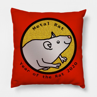 Portrait of a Metal Rat 2020 Pillow