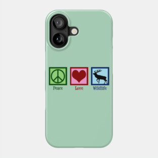 Peace Love Wildlife Phone Case