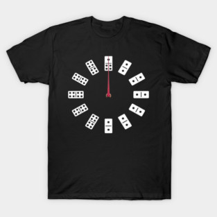 Domino Clock - Domino Player Dominoes Lover Tile Game T-Shirt