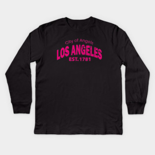los angeles grunge texture design Kids Long Sleeve T-Shirt