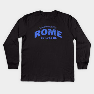 Rome Italy grunge texture design Kids Long Sleeve T-Shirt