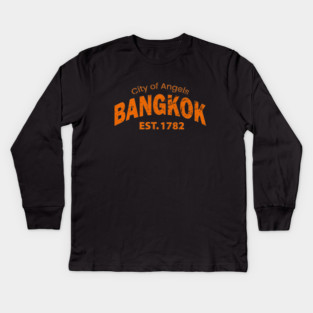 bangkok thailand grunge texture design Kids Long Sleeve T-Shirt