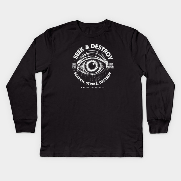 SEEK & DESTROY Kids Long Sleeve T-Shirt by artslaves
