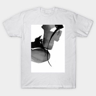 Ink Gesture – Minimalist Black and White Abstraction T-Shirt