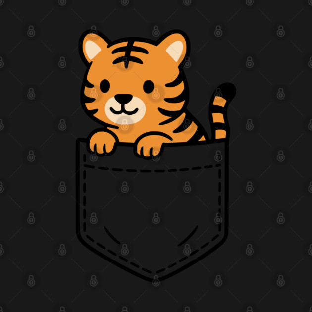 Cute Tiger Cub Pocket Pal Funny Tiger Jungle Animal by Yesteeyear