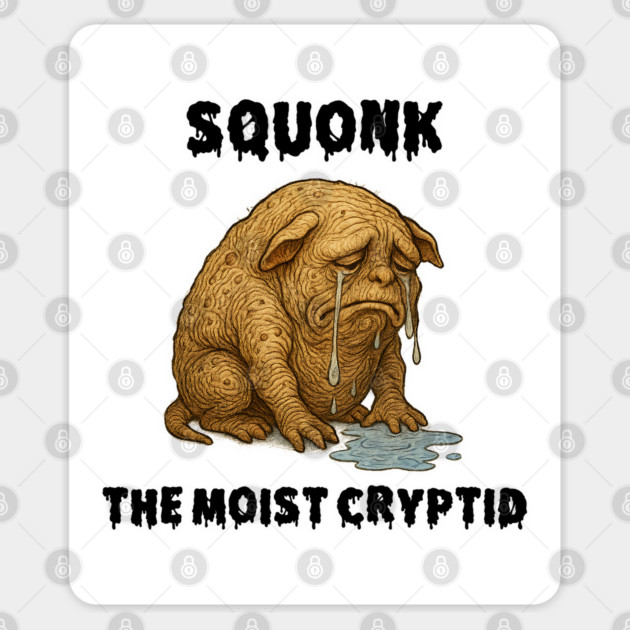 Squonk: The Moist Cryptid funny silly cryptozoology design Sticker by Luxinda