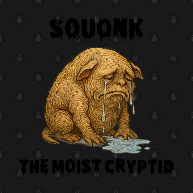 Squonk: The Moist Cryptid funny silly cryptozoology design by Luxinda