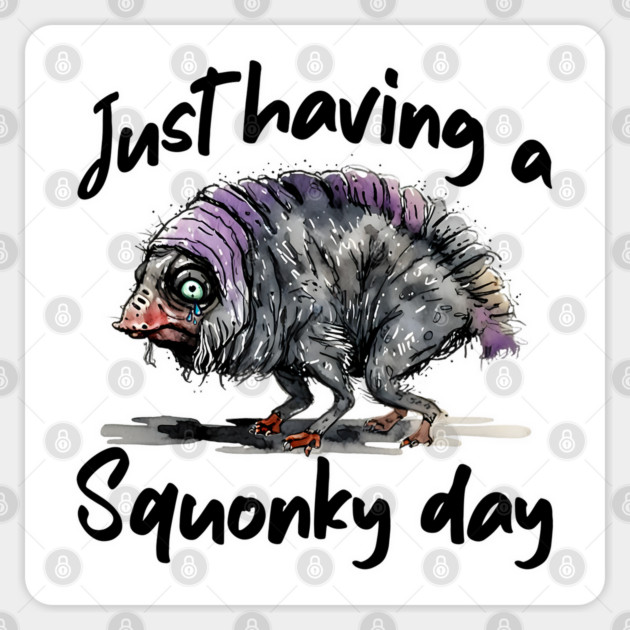 Squonk Cryptid: Just Having A Squonky Day Sticker by Luxinda