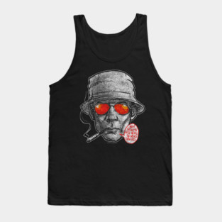 Hunter S Thompson, DISTRESSED, Gonzo, Raoul Duke Tank Top