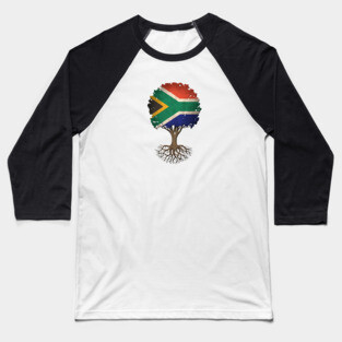 Tree of Life with South African Flag Baseball T-Shirt