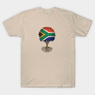 Tree of Life with South African Flag T-Shirt
