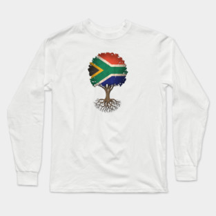 Tree of Life with South African Flag Long Sleeve T-Shirt