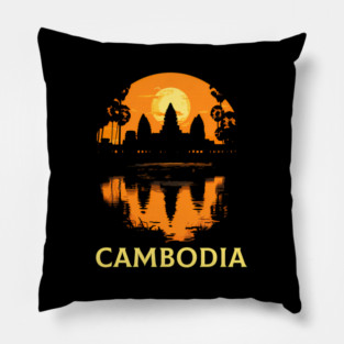 Angkor Wat Cambodian Khmer Cambodian Pillow