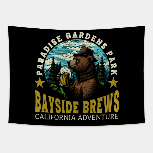 Bayside Brews California Adventure Paradise Gardens Park Anaheim Tapestry by Joaddo