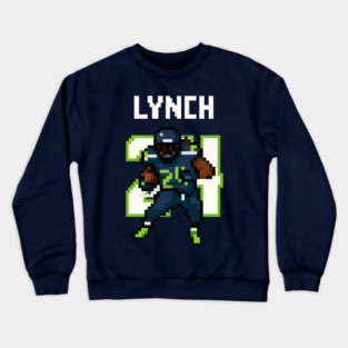 Beast Mode Pixel Art Tribute to Marshawn Lynch Crewneck Sweatshirt
