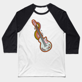 Cancer Zodiac Guitar Baseball T-Shirt