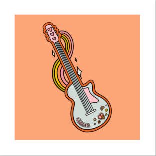 Cancer Zodiac Guitar Posters and Art
