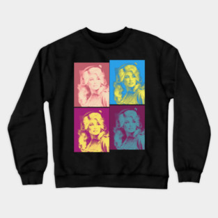 Dolly Parton Four Colors Retro 80s Crewneck Sweatshirt