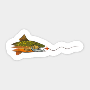 Fly Fishing Brook Trout – Dry Fly Tying Fisherman Gift Shirt Sticker