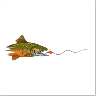 Fly Fishing Brook Trout – Dry Fly Tying Fisherman Gift Shirt Posters and Art