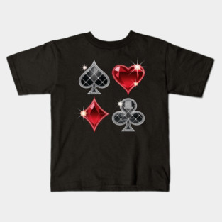 Poker Hearts Spades Diamonds Clubs Sign - Poker Kids T-Shirt