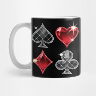Poker Hearts Spades Diamonds Clubs Sign - Poker Mug