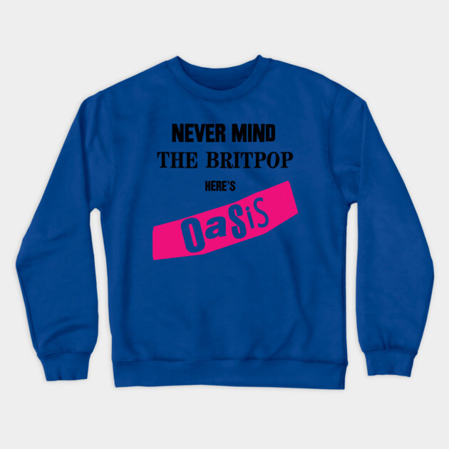 Never Mind the Britpop Crewneck Sweatshirt by everyplatewebreak tees