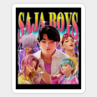 Saja Boys Korean Pop Aesthetics Sticker